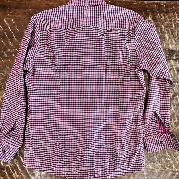 Eton Dress Shirt Mens 18 46 (2XL) Contemporary Fit Multicolor Check Casual - Picture 8 of 11